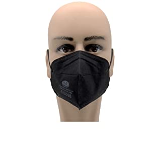 10x FFP2 Atemschutzmaske schwarz SGS geprüft mit Ohrschlaufe Größe M