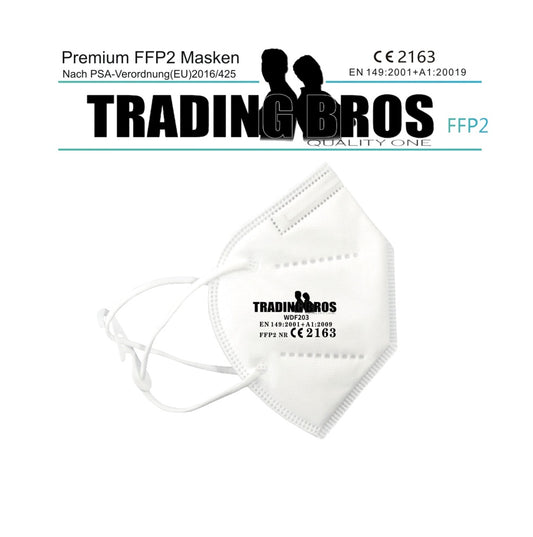 10x Hochwertige FFP2 Maske mit Nasen-Schaumpolster WDF203 Ohrschlaufe