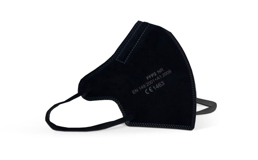 20x Kleine FFP2 Masken Schwarz Ohrschlaufe Health Bros